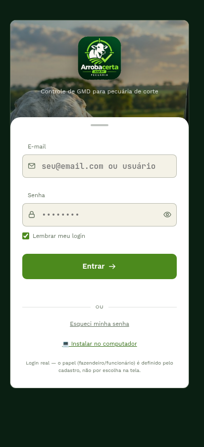 Login ArrobaCerta